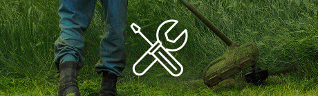 Image d'un homme en train de débroussailler